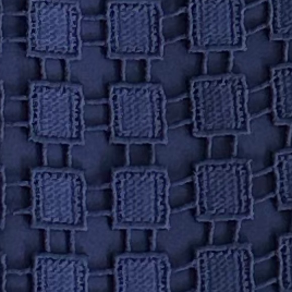 Lauren Ralph Lauren Geometric Square Lace Sheath Dress Office Navy Blue Size 4 - Picture 6 of 14